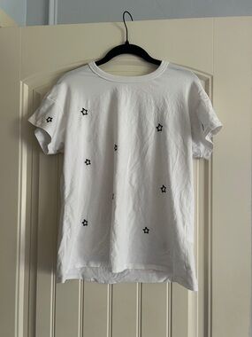 Storia White Star Embroidered Tee